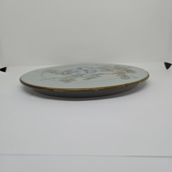 Vintage Highland Stoneware Trivet, 8.75" Round, Blue, Floral, Scotland - Picture 3 of 6